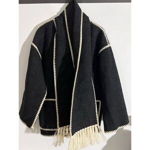 Toteme wool blend Black and Cream Women's Jacket